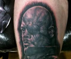 Nick Fury tattoo