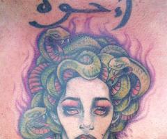 Medusa colour tattoo