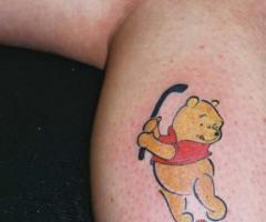 Winnie the Pooh Golf Tattoo