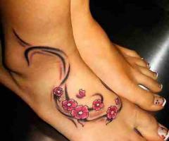 Flowers on foot