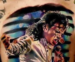 Tatuaje de Michael Jackson a color