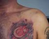 Flag of Turkey ink