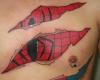 Tatuaje de spiderman animado