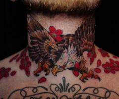 Eagle in the neck