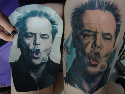 Jack Nicholson tattoo