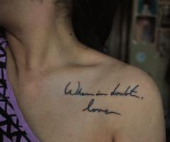 When in doubt, love