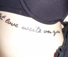 Let love write on you for a little