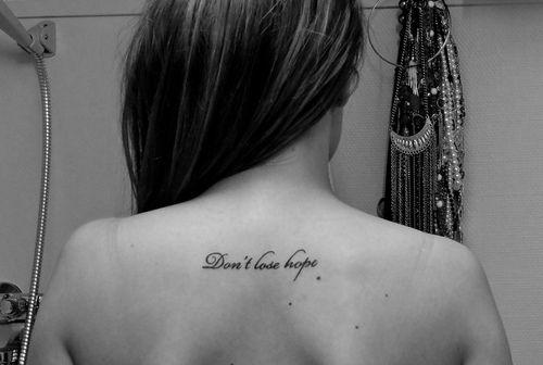 Dont't lose hope