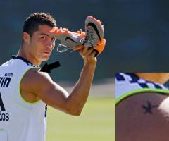 Cristiano Ronaldo tattoo on shoulder