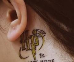 Harry Potter Neck Tattoo