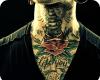 Grunge neck tattoo