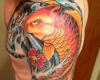 Side wrap around koi fish
