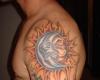 La luna, el sol, las nubes y las estrellas