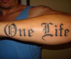 One Life tattoo