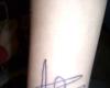 Aaron Lewis autograph got it tattoo the next day of the concert