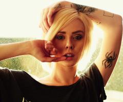 Alysha Nett spider tattoo