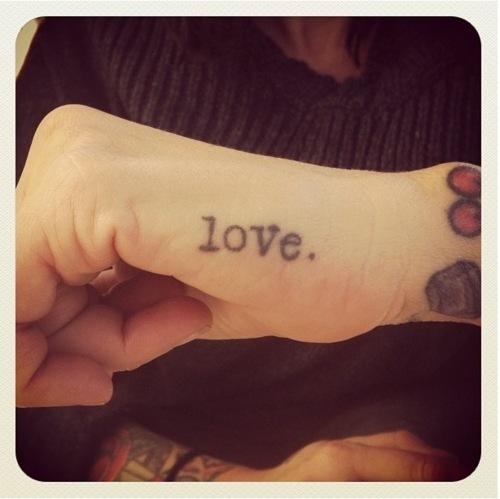 Love word tattoo