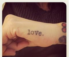 Love word tattoo