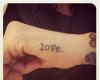 Love word tattoo