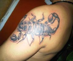 Escorpion en el brazo