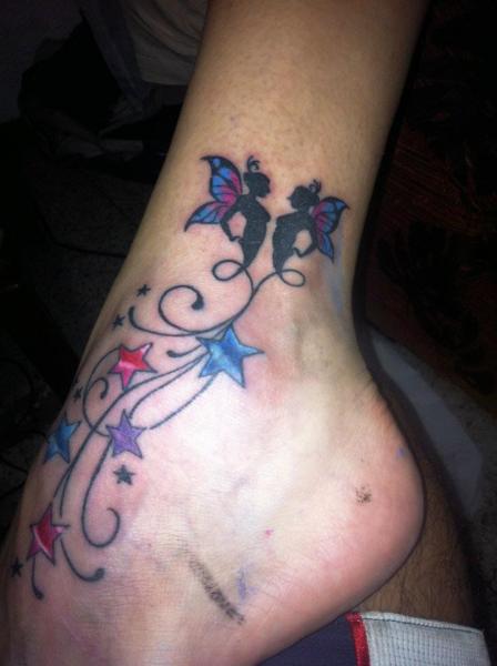 Fairy stars tattoos design
