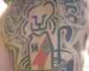 Tatuaje de River espalda completa