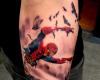 Zombie Spiderman tattoo
