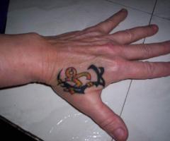 Capricorn hand tattoo