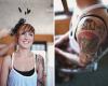 Tattoo bride black hair piece