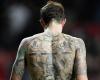 Tatuaje de Daniel Agger en la espalda completa