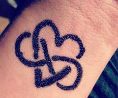 Small infinity heart tattoo