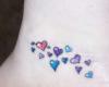 Colorful heart tattoos