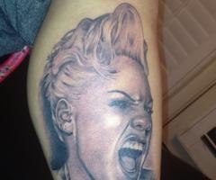 Pink tattoo realism