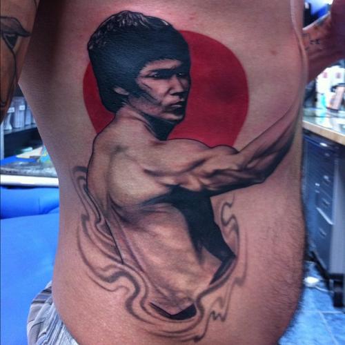 Bruce lee portrait tattoos