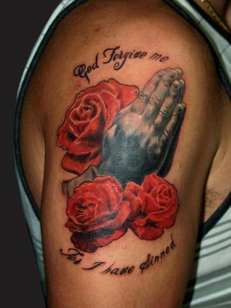 praying hands tattoo