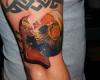 skull with guitar tattoo