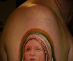 virgen mary tattoo