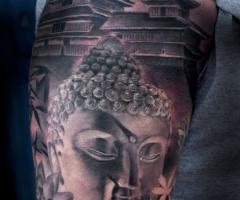 Tatuaje de Buda realista