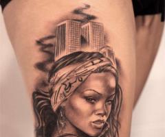 Retrato de Rihanna