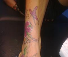 Mariposas en el pie