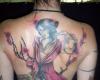 Geisha y sakura espalda completa