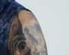 Skull and eye half sleeve