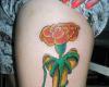 Flor sobre hueso tradicional