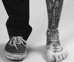 Leg tattoos