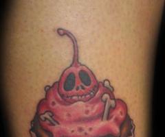 Jack Skellington Cherry Cupcake tattoo