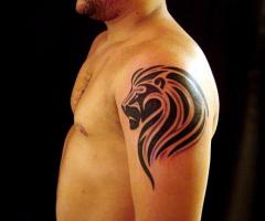León en forma de tribal