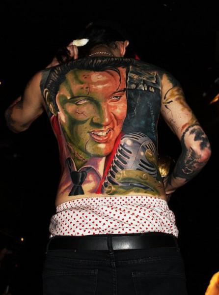 Elvis Presley Zombie espalda completa