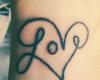 Amor con letras y un corazon