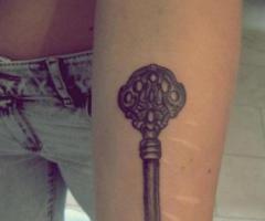 Llave en blanco y negro