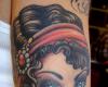 Rostro de mujer old school